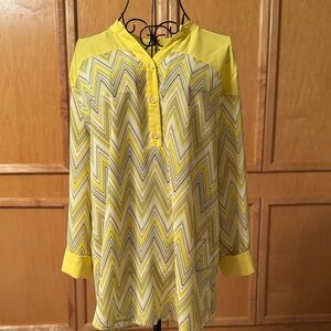 Yellow Chevron Women's Top
